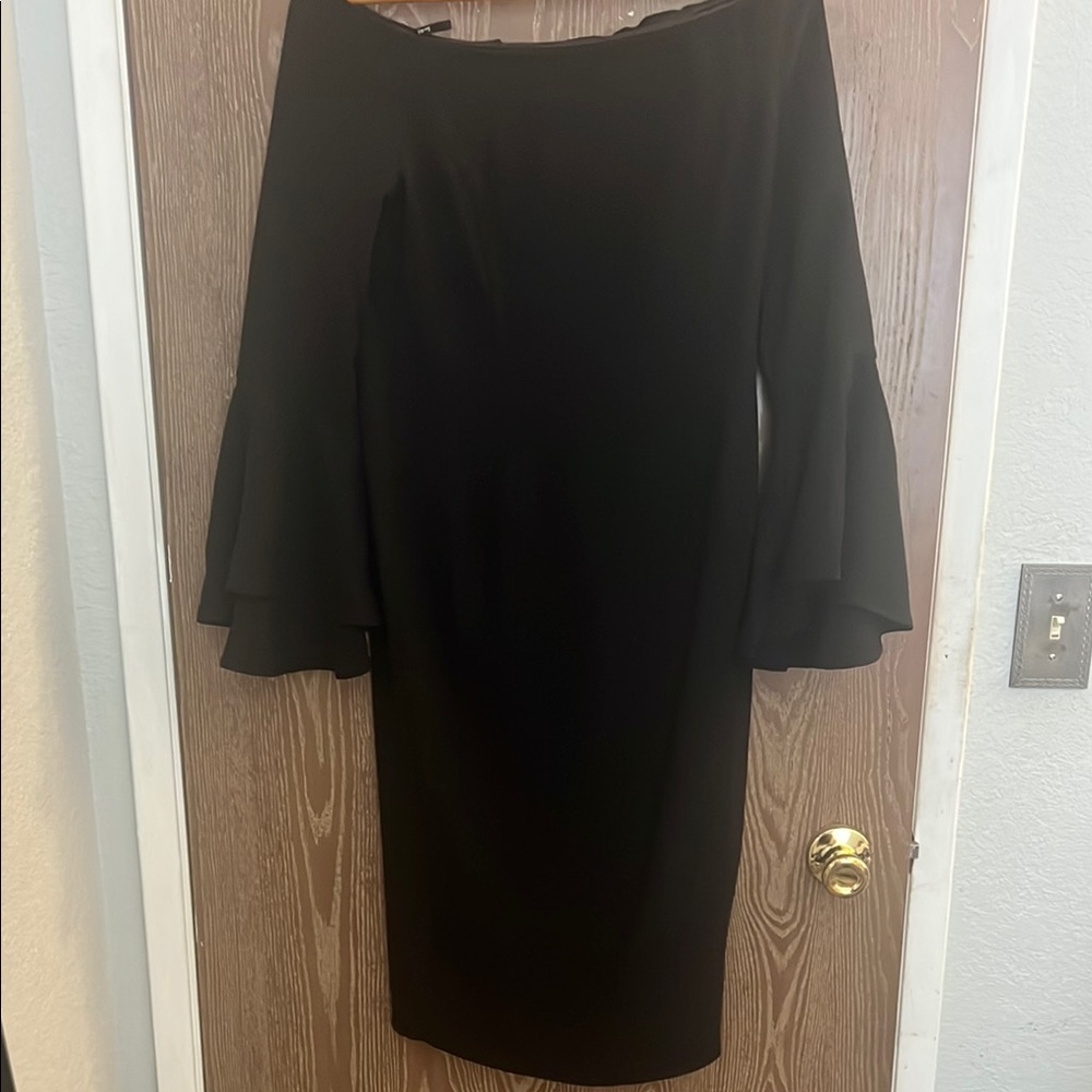 Bardot Black Off-Shoulder Midi Dress